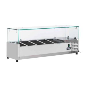 Diamond Gekoelde opzetstructuur 5x GN 1/4 – 150 mm, met glasopbouw – WR-SX12-V1