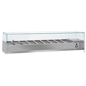 Diamond Gekoelde opzetstructuur 9x Gn 1/3-150mm met glasopbouw WR-SY20-V6