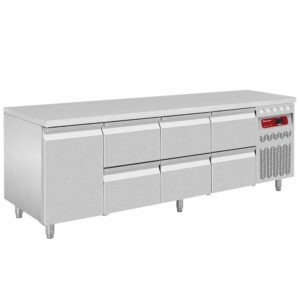 Diamond koelwerkbank, 1 Deur/6 Lades DT224/P9_3XCA1/2-P9